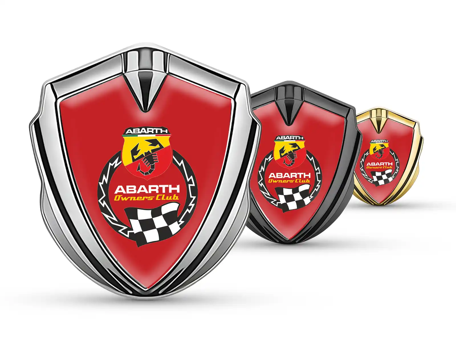 Fiat Abarth Abzeichen Selbstklebend Minimaler Stil High-End Look